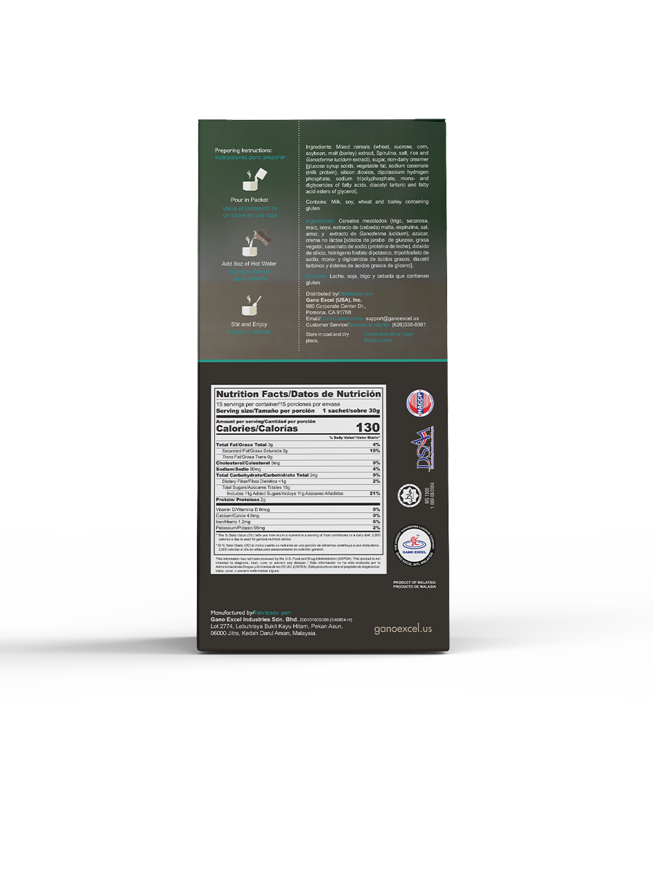 Cereal and Spirulina |  Cereal with Ganoderma lucidum and spirulina